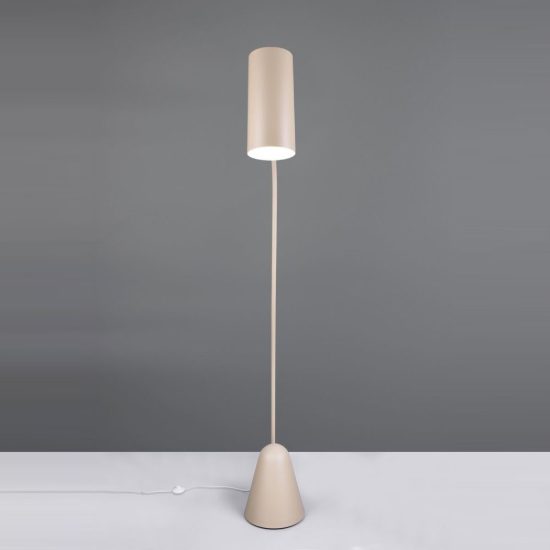 Lampada da terra ad arco per soggiorno moderna beige caldo con dimmer a pedale