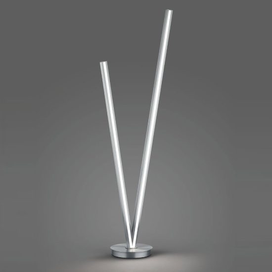 Piantana led 45w 2000k 4000k dimmerabile dim to warm per soggiorno a forma di v nichel opaco