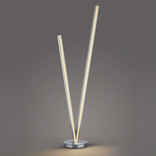 Piantana led 45w 2000k 4000k dimmerabile dim to warm per soggiorno a forma di v nichel opaco