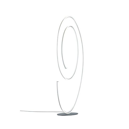 Piantana led 62w 2000k 4000k dimmerabile dim to warm per soggiorno a spirale nichel opaco