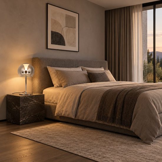 Abat-jour led 8w cct 2300k 3000k 4000k touch per comodino cromo con vetro trasparente