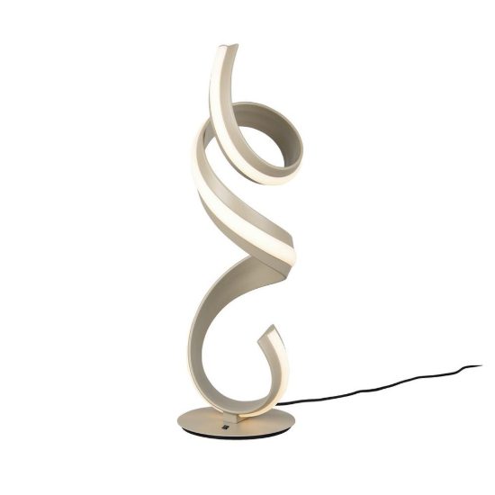Lampada da tavolo led 17w 2000k 4000k dim to warm per soggiorno a spirale beige