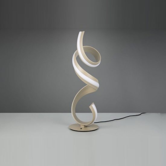 Lampada da tavolo led 17w 2000k 4000k dim to warm per soggiorno a spirale beige