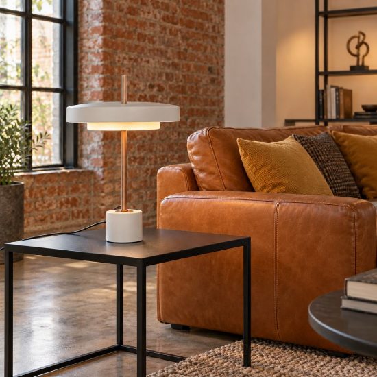 Lampada da tavolo led 12w 2300k 3000k 4000k touch grigio caldo e caffè a dischi sovrapposti