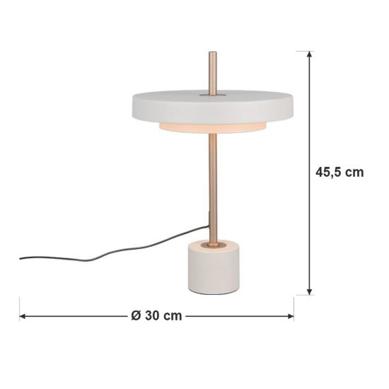 Lampada da tavolo led 12w 2300k 3000k 4000k touch grigio caldo e caffè a dischi sovrapposti