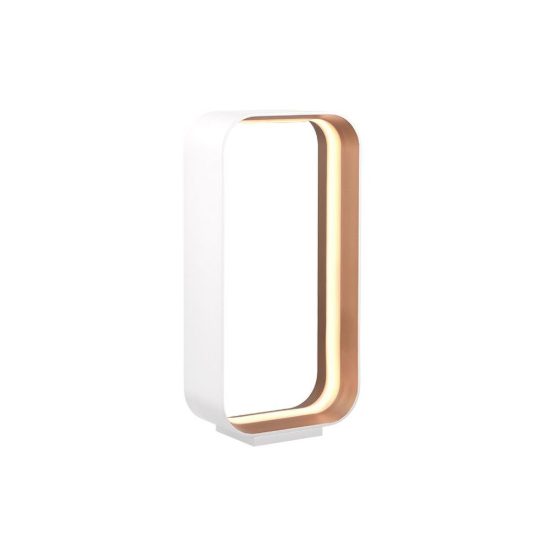 Lampada da tavolo led 15w 2000k 4000k dimmerabile dim to warm per soggiorno moderna bianca e oro