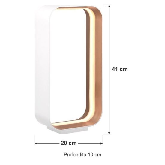 Lampada da tavolo led 15w 2000k 4000k dimmerabile dim to warm per soggiorno moderna bianca e oro