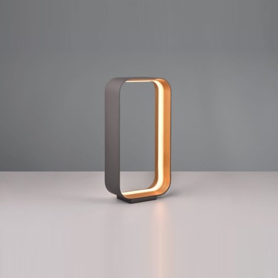 Lampada da tavolo led 15w 2000k 4000k dimmerabile dim to warm per soggiorno moderna nera e oro