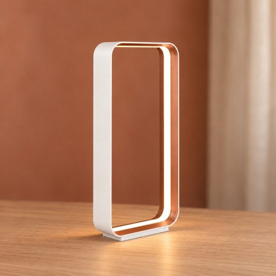 Lampada da tavolo led 20w 2000k 4000k dimmerabile dim to warm per soggiorno moderna bianca e oro