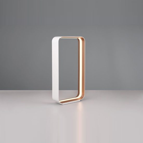 Lampada da tavolo led 20w 2000k 4000k dimmerabile dim to warm per soggiorno moderna bianca e oro