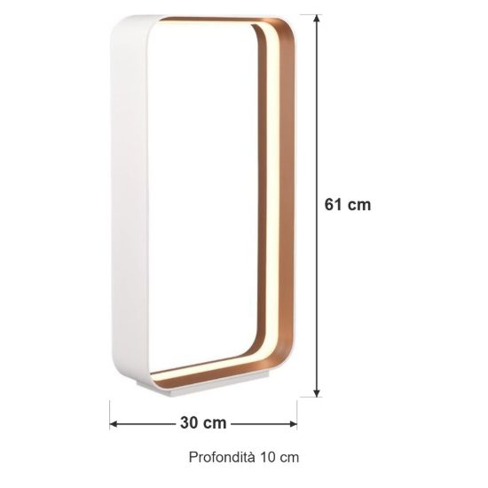 Lampada da tavolo led 20w 2000k 4000k dimmerabile dim to warm per soggiorno moderna bianca e oro