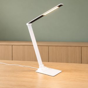 Lampada da scrivania led 6,5w 3000k 5000k 6500k touch per ufficio con presa usb bianca