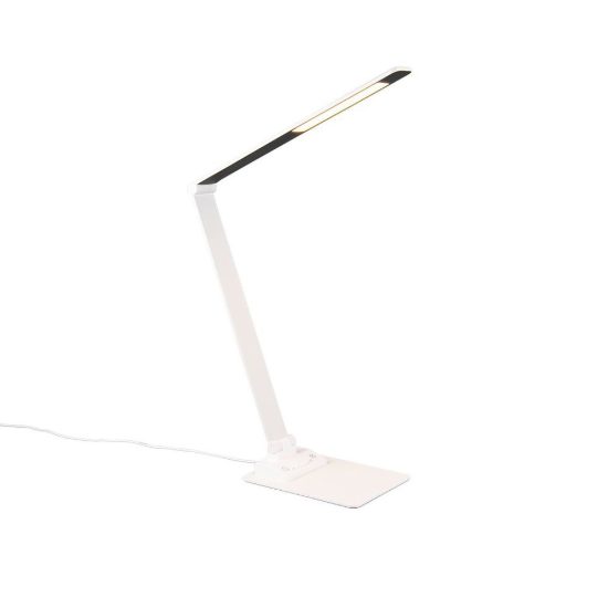 Lampada da scrivania led 6,5w 3000k 5000k 6500k touch per ufficio con presa usb bianca