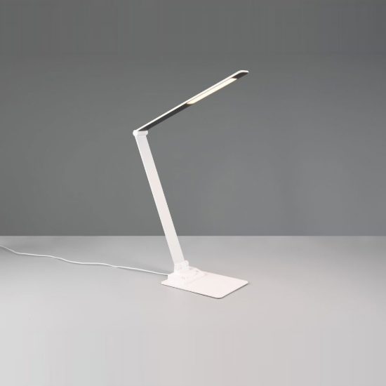 Lampada da scrivania led 6,5w 3000k 5000k 6500k touch per ufficio con presa usb bianca