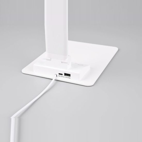Lampada da scrivania led 6,5w 3000k 5000k 6500k touch per ufficio con presa usb bianca