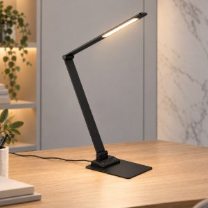 Lampada da scrivania led 6,5w 3000k 5000k 6500k touch per ufficio con presa usb nera