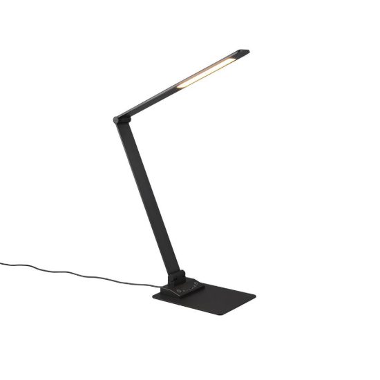 Lampada da scrivania led 6,5w 3000k 5000k 6500k touch per ufficio con presa usb nera