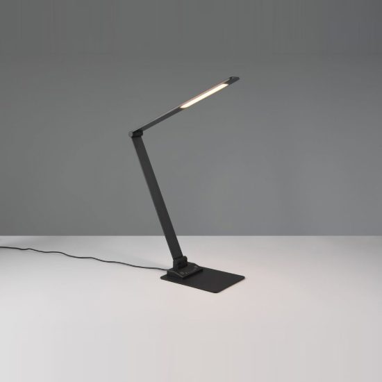 Lampada da scrivania led 6,5w 3000k 5000k 6500k touch per ufficio con presa usb nera