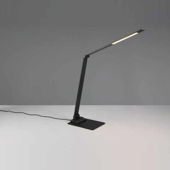 Lampada da scrivania led 6,5w 3000k 5000k 6500k touch per ufficio con presa usb nera