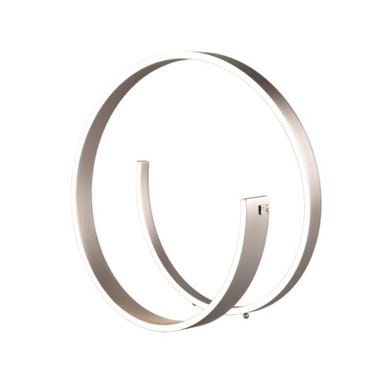 Lampada da tavolo piccola led 21w 2000k 4000k dim to warm per soggiorno a spirale nichel opaco