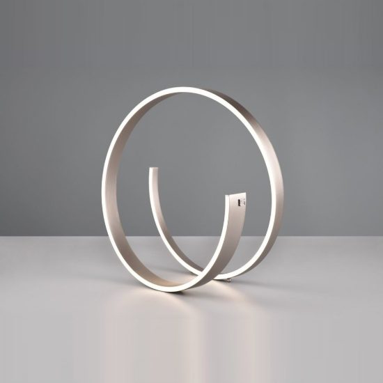 Lampada da tavolo piccola led 21w 2000k 4000k dim to warm per soggiorno a spirale nichel opaco