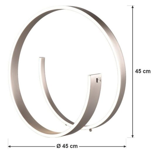 Lampada da tavolo piccola led 21w 2000k 4000k dim to warm per soggiorno a spirale nichel opaco