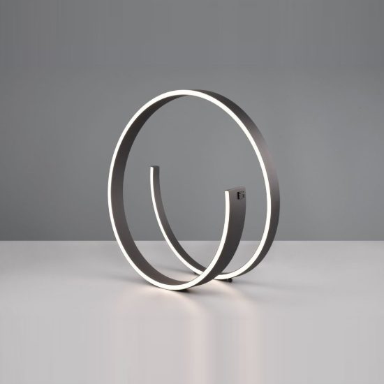 Lampada da tavolo piccola led 21w 2000k 4000k dim to warm per soggiorno a spirale nera