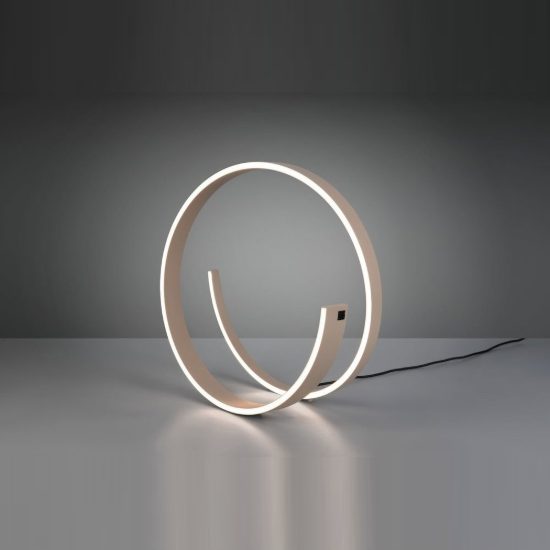 Lampada da tavolo led 21w 2000k 4000k dim to warm per soggiorno a spirale tortora