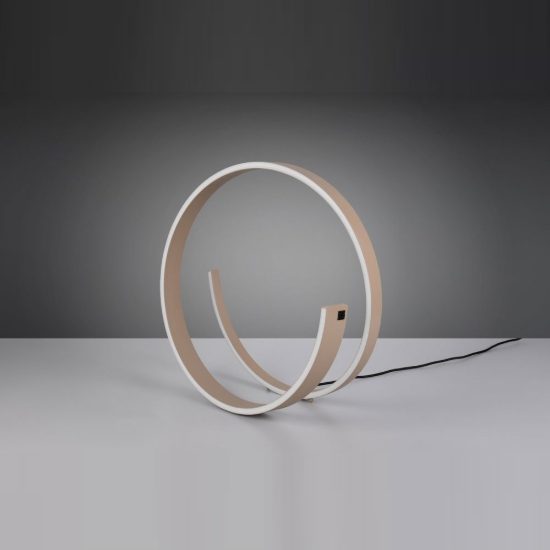 Lampada da tavolo led 21w 2000k 4000k dim to warm per soggiorno a spirale tortora