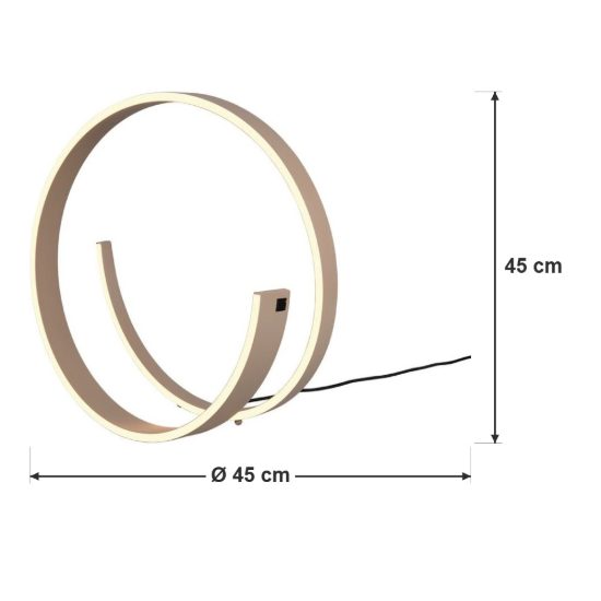 Lampada da tavolo led 21w 2000k 4000k dim to warm per soggiorno a spirale tortora