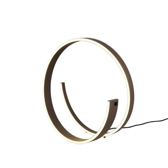Lampada da tavolo led 21w 2000k 4000k dim to warm per soggiorno a spirale caffè