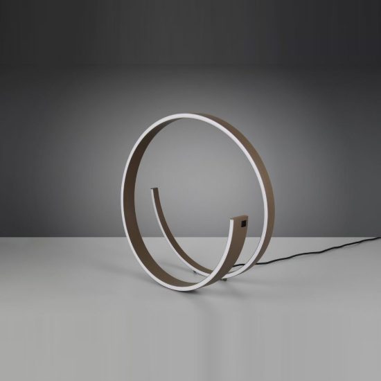 Lampada da tavolo led 21w 2000k 4000k dim to warm per soggiorno a spirale caffè