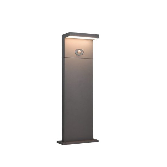 Lampioncino da giardino solare led 5w cct 2300k 4000k con sensore di movimento ip65 antracite