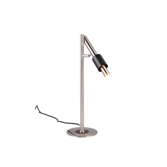 Lampada da tavolo led 4,5w 2300k 3000k 4000k touch orientabile nichel opaco e nera