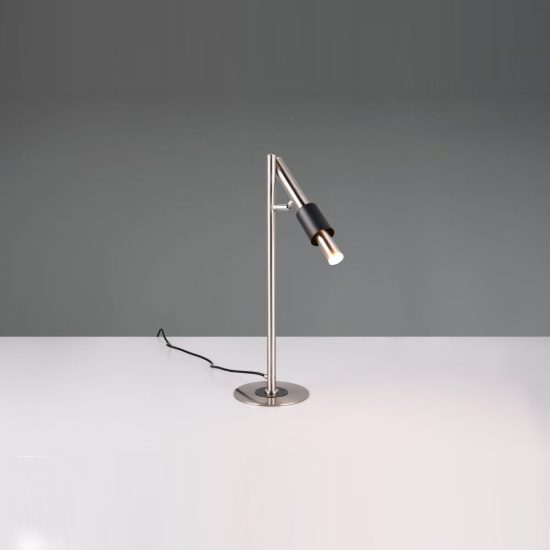 Lampada da tavolo led 4,5w 2300k 3000k 4000k touch orientabile nichel opaco e nera