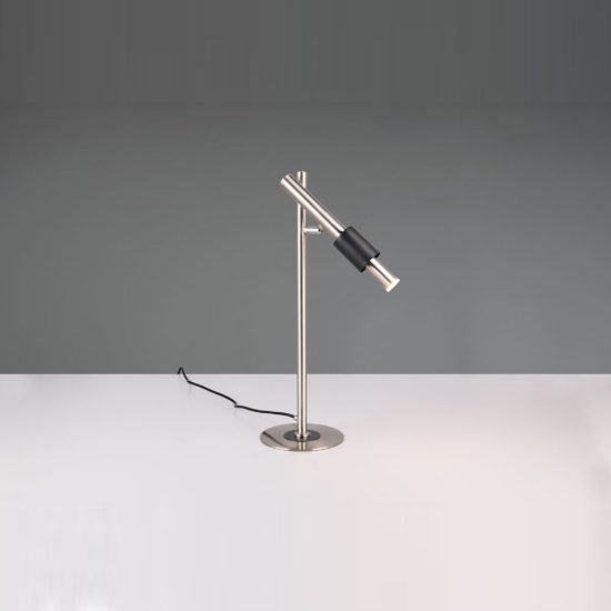 Lampada da tavolo led 4,5w 2300k 3000k 4000k touch orientabile nichel opaco e nera