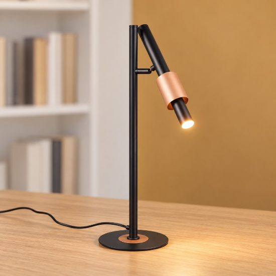 Lampada da tavolo per soggiorno led 4,5w cct 2300k 3000k 4000k touch orientabile nera caffe