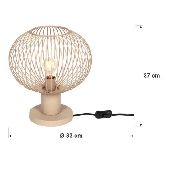 Lampada da tavolo per soggiorno moderna sabbia a gabbia