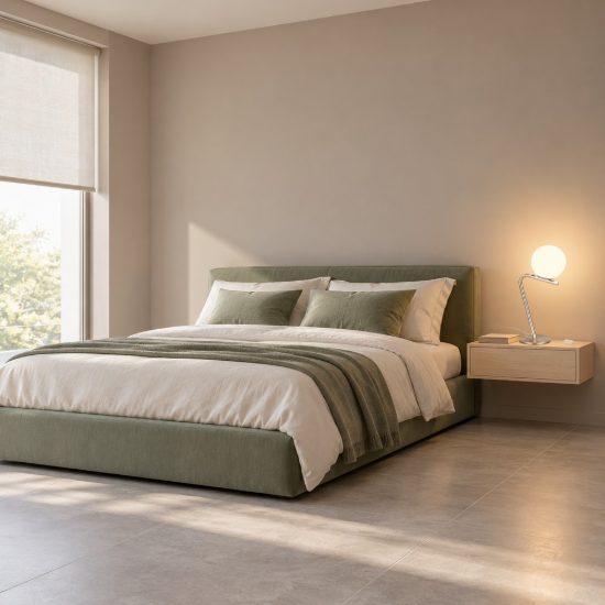 Abat-jour per comodino moderno nichel opaco e cromo con diffusore in vetro bianco