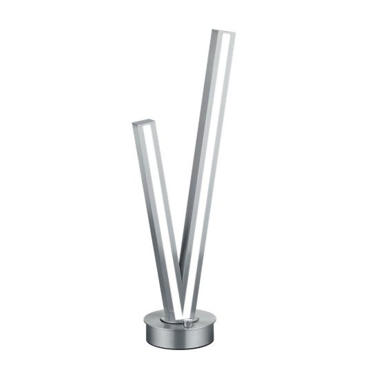 Lampada da tavolo led 15w 2000k 4000k dim to warm per soggiorno a forma di v nichel opaco