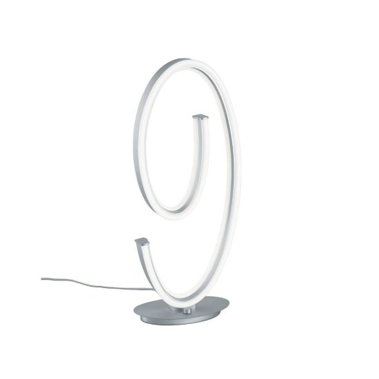 Lampada da tavolo grande led 21w 2000k 4000k dim to warm per soggiorno a spirale nichel opaco