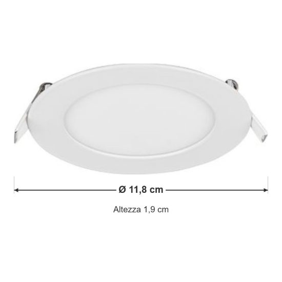 Faretto da incasso per cartongesso per salotto led 4w cct 3000k 4000k 6000k rotondo bianco