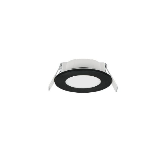 Faretto da incasso per cartongesso led 3,5w cct 2700k 4000k ip65 rotondo nero