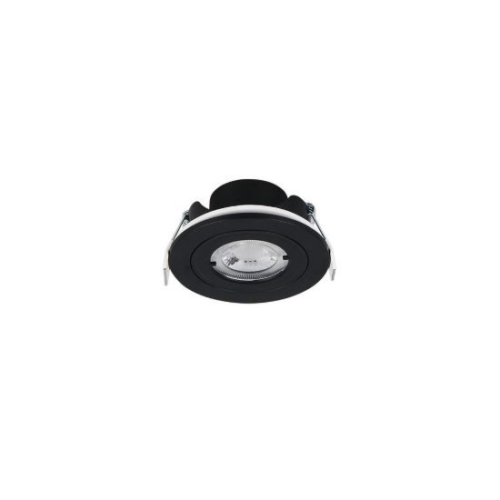 Faretto da incasso per cartongesso led 6,5w 3000k ip65 rotondo nero