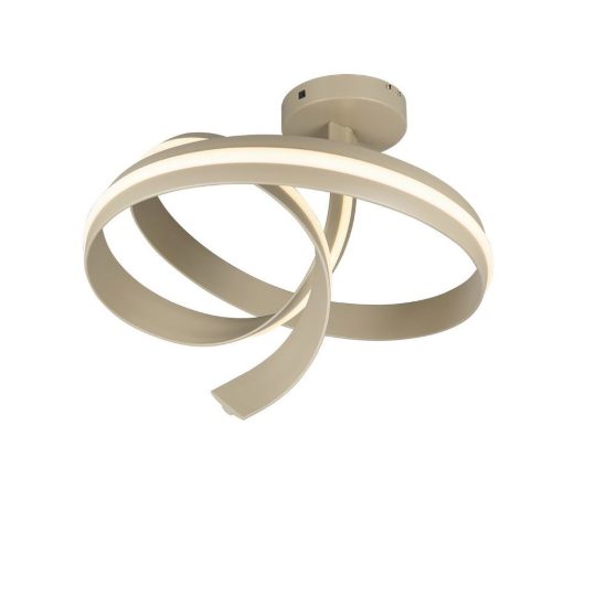 Plafoniera led 46w 2000k 4000k dimmerabile dim to warm per soggiorno a spirale beige