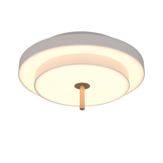 Plafoniera led 34,5w cct 2300k 3000k 4000k moderna rotonda grigio caldo caffe a dischi sovrapposti