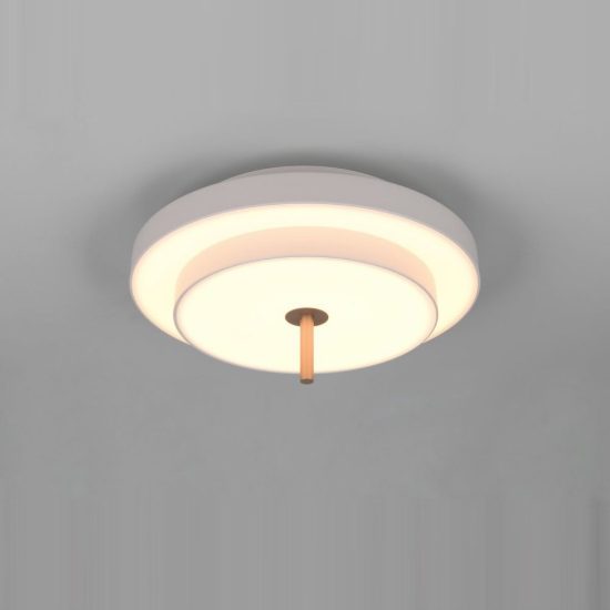 Plafoniera led 34,5w cct 2300k 3000k 4000k moderna rotonda grigio caldo caffe a dischi sovrapposti