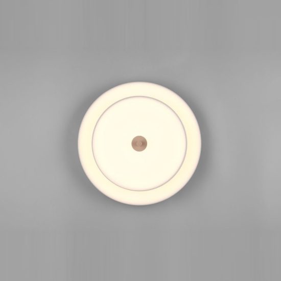 Plafoniera led 34,5w cct 2300k 3000k 4000k moderna rotonda grigio caldo caffe a dischi sovrapposti