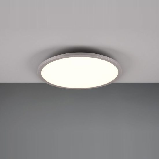 Plafoniera led 20w cct 3000k 6500k rgb con telecomando rotonda titanio retroilluminata