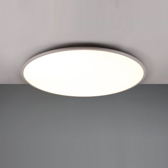 Plafoniera led 53w cct 3000k 6500k con telecomando per soggiorno moderna rotonda titanio